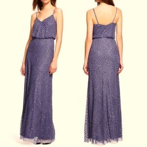 Adrianna Papell Beaded Gown Sz 4p
